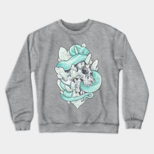 White Crystal Skull Crewneck Sweatshirt